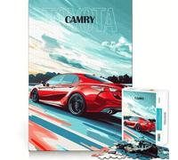 Puzzle da 1000 pezzi Toyota Camry rossa per ragazzi, ideale per rafforzare la memoria, divertimento rilassante e di qualità, regalo perfetto (38x52cm)