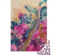 Puzzle Da 1000 Pezzi - Train on Tracks Art Print Puzzle Gioco Rompicapo Decorazione Da Parete Offerta Come Regalo Per Tutta La Famiglia 38x26cm/1000pcs
