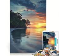 Puzzle da 1000 pezzi "Tramonti in dolce abbraccio" gioco rompicapo attività per famiglie con poster e foglio di curiosità abbinati 38x52cm