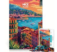 Puzzle da 1000 pezzi "Tramonto a Nizza" per ragazzi, gioco di logica, leggero e rilassante, taglio preciso, regalo classico 50x75cm