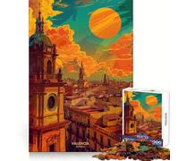 Puzzle da 1000 pezzi "Tramonto a Valencia, Spagna" per adolescenti, gioco di logica, antistress, taglio preciso, regalo artistico 50x75cm