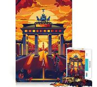 Puzzle da 1000 pezzi "Tramonto alla Porta di Berlino" per ragazzi, gioco di logica, leggero e rilassante, taglio preciso, regalo classico 38x52cm