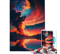 Puzzle da 1000 pezzi "Tramonto da sogno" gioco rilassante sfida per la mente e l'intelligenza giocattolo avvincente regalo per donne e uomini gara di velocità manuale (dimensioni 38x52cm)