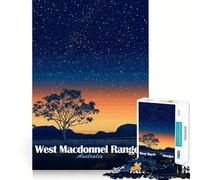 Puzzle da 1000 pezzi "Tramonto delle West MacDonnell Ranges" Gioco creativo per sviluppare le proprie capacità,con incastri precisi e pezzi che non si staccano Attività per rafforzarei legami