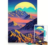 Puzzle da 1000 pezzi "Tramonto in montagna" per adolescenti, rompicapo rilassante, arte da assemblare, regalo di alta qualità (38x26cm)