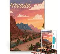 Puzzle da 1000 pezzi "Tramonto nel deserto del Nevada" per adulti, gioco per allenare la mente, per momenti di relax, design e assemblaggio, regalo creativo (50x75cm)