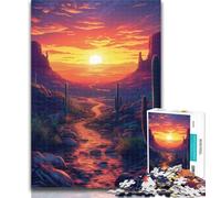 Puzzle da 1000 pezzi "Tramonto nel deserto" per adulti e adolescenti, collezione di giocattoli, giochi intellettuali e artisti, belle arti, 50x75cm