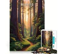 Puzzle da 1000 pezzi "Tramonto nel Parco Nazionale delle Sequoie" per ragazzi, gioco di puzzle divertente e stimolante da creare insieme, con tagli netti e oggetti da collezione (50x75cm)