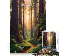 Puzzle da 1000 pezzi "Tramonto nel Parco Nazionale delle Sequoie" per ragazzi, gioco di puzzle divertente e stimolante da creare insieme, con tagli netti e oggetti da collezione (50x75cm)