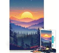 Puzzle da 1000 pezzi "Tramonto nella natura selvaggia" per adulti ideale per stimolare la memoria e creare un'atmosfera rilassante con un motivo che richiama la lista dei desideri di Babbo Natale