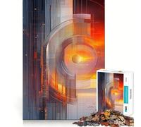 Puzzle da 1000 pezzi "Tramonto oltre le stelle" per adolescenti, gioco di logica, antistress, taglio preciso, regalo artistico 50x75cm