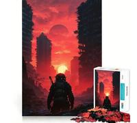 Puzzle da 1000 pezzi "Tramonto post-apocalittico" per adolescenti, gioco mentale, momento di pace, taglio premium, regalo artistico (50x75cm)