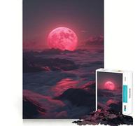 Puzzle da 1000 pezzi Tramonto Rosa Fantastico per adulti, un rompicapo rilassante per la mente, un'attività artistica da assemblare, (38x52cm)