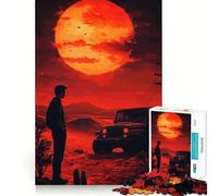 Puzzle da 1000 pezzi "Tramonto Rosso nel Deserto" per Adolescenti, gioco di logica, divertimento al chiuso, bordo premium, regalo memorabile (38x52cm)