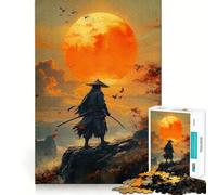 Puzzle da 1000 pezzi "Tramonto Samurai" per adolescenti, gioco stimolante per l'intelletto, rilassante, di alta qualità, regalo per le vacanze (38x52cm)