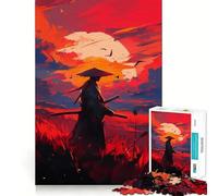 Puzzle da 1000 pezzi "Tramonto Samurai" per adulti, ideale per migliorare la memoria, per un piacevole momento di relax, un'attività di assemblaggio e un pezzo da collezione (50x75cm)