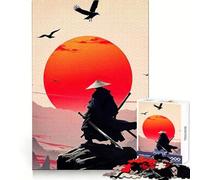 Puzzle da 1000 pezzi "Tramonto Samurai" per adulti, ideale per stimolare la memoria, favorire il rilassamento mentale e ottenere un risultato ottimale Regalo di compleanno (38x52cm)