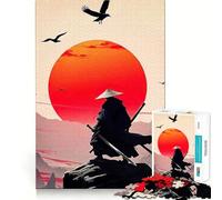 Puzzle da 1000 pezzi "Tramonto Samurai" per adulti, ideale per stimolare la memoria, favorire il rilassamento mentale e ottenere un risultato ottimale Regalo di compleanno (38x52cm)