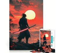 Puzzle da 1000 pezzi "Tramonto Samurai" per ragazzi, ideale per migliorare la memoria, per un gioco rilassante e casual, con bordi precisi e un regalo elegante (38x52cm)