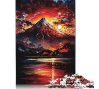Puzzle da 1000 pezzi "Tramonto sul Monte Fuji", difficoltà alta, per adulti, rafforza i rapporti tra i membri della famiglia (75x50 cm)