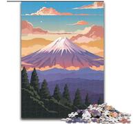 Puzzle da 1000 pezzi Tramonto sul Monte Fuji, per bambini dai 14 anni in su Ogni pezzo è unico Gioco divertente e stimolante per tutta la famiglia Ottimo regalo Dimensioni: 26x38cm