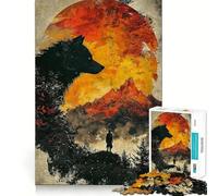Puzzle da 1000 pezzi "Tramonto sul Monte Lupo" gioco cognitivo divertente,componenti robusti e ben definiti,ideale per momenti di tranquillità e allenamento mentale a casa (38x26cm)