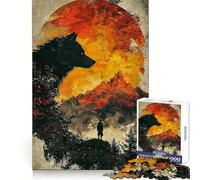 Puzzle da 1000 pezzi "Tramonto sul Monte Lupo" per stimolare la concentrazione, ideale per distrarsi facilmente, con bordi precisi e un significato speciale (38x26cm)
