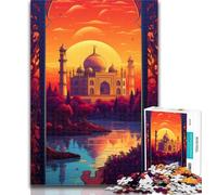 Puzzle da 1000 pezzi Tramonto sulla città con alberi Puzzle da 1000 pezzi per adolescenti Regali, regalo di compleanno, regali, arte murale per e dai 14 anni in su 50x75cm