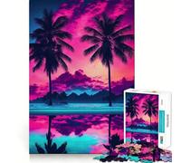 Puzzle da 1000 pezzi "Tramonto sulla spiaggia paradisiaca" per adolescenti, un rompicapo rilassante e artistico, un regalo di alta qualità (38x52cm)
