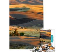 Puzzle da 1000 pezzi - Tramonto sulle colline di Palouse ideale per compleanni e Natale Gioco educativo per migliorare la memoria adatto a partire dai 14 anni 38x52cm