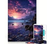 Puzzle da 1000 pezzi "Tramonto sulle montagne" per adulti, gioco rilassante e stimolante per la mente, taglio di alta qualità, regalo di compleanno 50x75cm