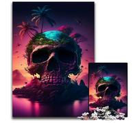 Puzzle da 1000 pezzi "Tramonto sull'isola mistica" per adulti, attività per famiglie, decorazioni fai da te per la casa, regalo di Natale 50x75CM/19,68x29,52 pollici