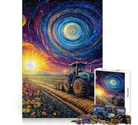 Puzzle da 1000 pezzi "Trattore sotto il cielo cosmico" per adolescenti, stimola l'attività cerebrale, rilassa i momenti di relax, presenta tagli precisi ed è un regalo adorabile (50x75cm)