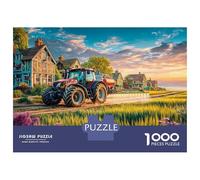 Puzzle da 1000 Pezzi Trattore Spruzzatura Campo, Gioco Educativo Sfida Stile Paesaggio Fattoria Rurale per Adulti e Famiglie in Modalità Collettiva 70x50cm/1000pz