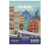 Puzzle Da 1000 Pezzi Travel to Lisbon Puzzle Per Adulti Gioco Rompicapo Migliora La Memoria Regali Unici Per Compleanno E Natale 70x50cm/1000pcs