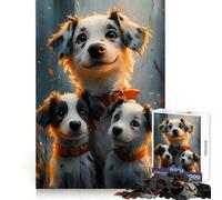 Puzzle da 1000 pezzi "Tre adorabili cuccioli adolescenti" - Pensa in modo intelligente - Giocattolo per momenti di condivisione - Taglio liscio - Lista dei desideri di Babbo Natale 50x75cm