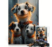 Puzzle da 1000 pezzi "Tre adorabili cuccioli adolescenti" - Pensa in modo intelligente - Giocattolo per momenti di condivisione - Taglio liscio - Lista dei desideri di Babbo Natale 38x52cm