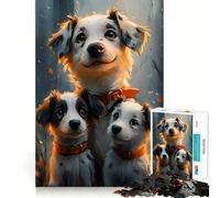 Puzzle da 1000 pezzi "Tre adorabili cuccioli adolescenti" - Pensa in modo intelligente - Giocattolo per momenti di condivisione - Taglio liscio - Lista dei desideri di Babbo Natale 50x75cm