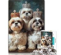 Puzzle da 1000 pezzi "Tre cani" per adolescenti, difficile da completare ma divertente e umoristico, regalo di compleanno, regali, decorazione da parete, 38x52cm