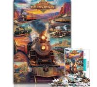 Puzzle da 1000 pezzi "Trenino Collage" per adulti e adolescenti, giocattolo educativo ideale come regalo per tutta la famiglia (38x26cm)