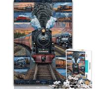 Puzzle da 1000 pezzi "Trenino Collage" per adulti e adolescenti, giocattolo educativo ideale come regalo per tutta la famiglia (50x75cm)