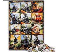 Puzzle da 1000 pezzi "Trenino Collage" - Puzzle da 1000 pezzi per adulti, ideale per il divertimento in famiglia - Regalo perfetto per feste e compleanni (dimensioni 26x38cm)