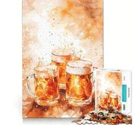 Puzzle da 1000 pezzi Triple Beer Bonanza Flawless Fit Art Brain Boosting Play Rest Time Play Christmas Wall Art (38x26cm)