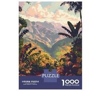 Puzzle Da 1000 Pezzi Tropical Landscape with Mountain View Puzzle Per Adulti Gioco Rompicapo Vacanza A Casa Ammazzare Il Tempo Offerta Come Regalo Per Tutta La Famiglia 38x26cm/1000pcs