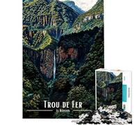 Puzzle da 1000 pezzi Trou De Fer La Reunion Puzzle per adolescenti Gara di velocità manuale per compleanno Natale Sfida di intelligenza Giocattolo avvincente 50x75cm
