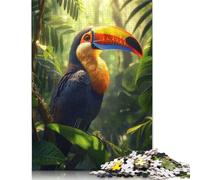 Puzzle da 1000 pezzi "Tucano nella foresta pluviale" - Difficoltà: Giochi educativi, Giocattoli, Regali di Natale, 1000 pezzi (75x50 cm)