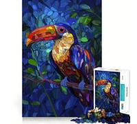 Puzzle da 1000 pezzi "Tucano nella foresta pluviale" per adolescenti, un gioco intelligente per trascorrere del tempo di qualità insieme, con tagli precisi e un'opera d'arte da collezione 38x26cm