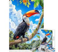 Puzzle da 1000 pezzi Tucano nella foresta pluviale tropicale Decorazione per la casa Giocattoli Regali di Babbo Natale segreto Giochi educativi Interessanti Riduzione dello stress (Dimensioni 50x75cm)