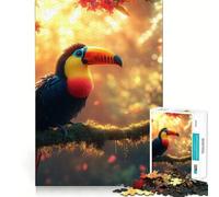 Puzzle da 1000 pezzi "Tucano nella foresta pluviale tropicale" per ragazzi ideale per il recupero della memoria il relax e il divertimento con dettagli nitidi e perfetti come regalo stagionale