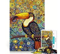 Puzzle da 1000 pezzi "Tucano nella giungla luminosa" per ragazzi, stimolante per la mente, ideale per il tempo libero, con bordi precisi e un regalo originale 50x75cm